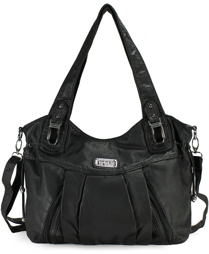 Scarleton Satchel Handbag for Women Purses for Women Shoulder Bag Satchel bag Ultra Soft Washed Vegan Leather Crossbody Bag H1472
