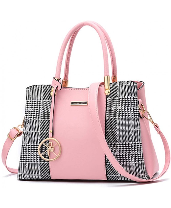 Women Purses and Handbags Top Handle Satchel Shoulder Bags Messenger Tote Bag for Ladies vp-Light Pink