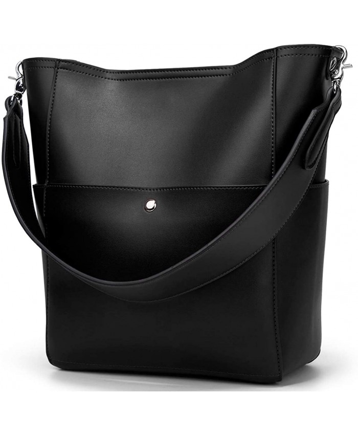 Women's Designer Vegan Leather Bucket Bags Big Capacity Tote Shoulder Purse Satchel Hobo Crossbody Handbag