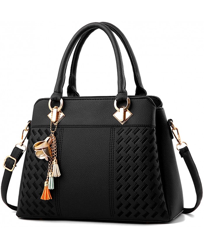 Womens Handbags and Purses Fashion Top Handle Satchel Tote PU Leather Shoulder Bags Handbags