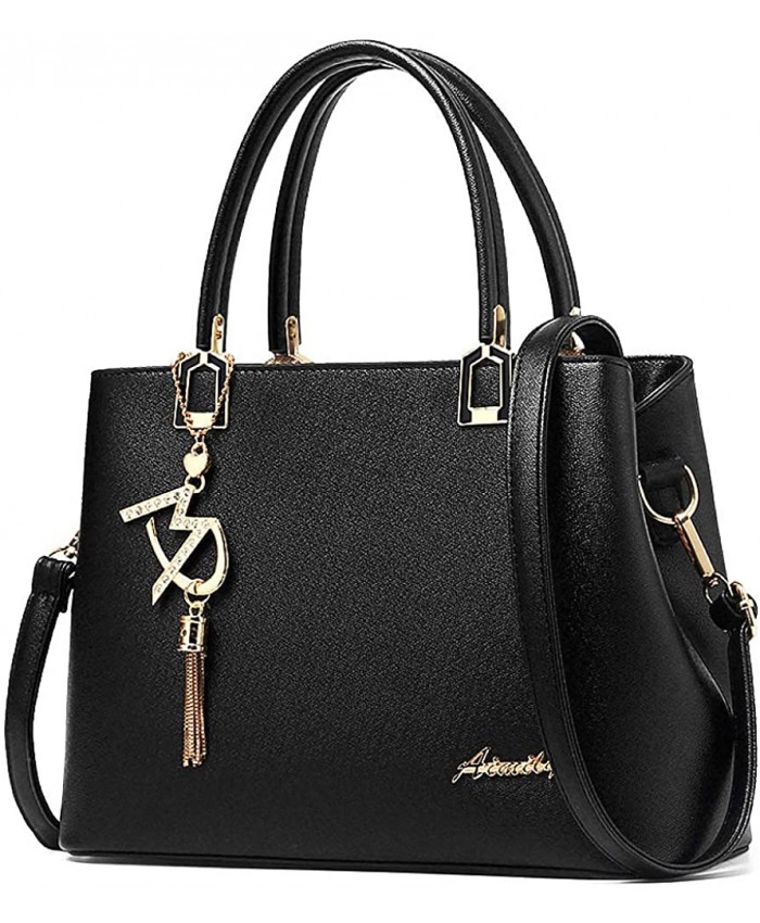 Womens Purses and Handbags Shoulder Bags Ladies Designer Top Handle Satchel Tote Bag Black