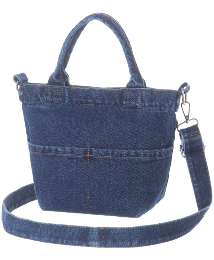 AOCINA Small Denim Purse Blue Jean Bags for Women Denim Tote Bag Jean Purses and Handbags for Teen Girls WomenB-Classic Blue