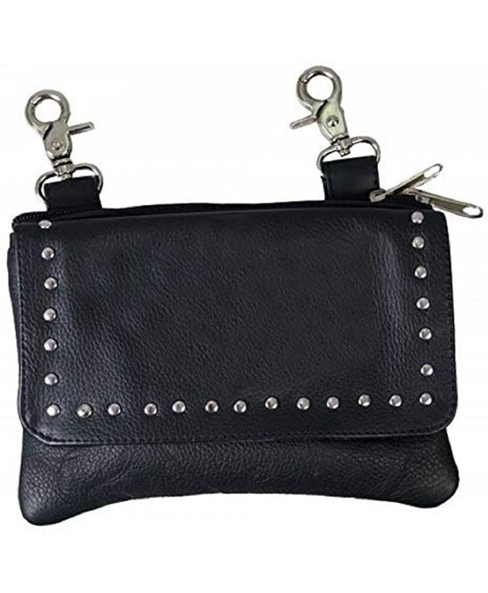 Black Ladies Clip Pouch Purse Adjustable Strap Lobster Claw Clips 7.75 X 5 X 1 Handbags