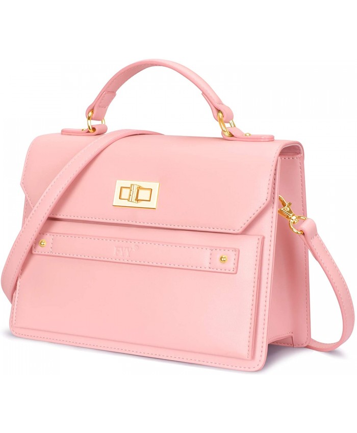 FYY Women Purses Handbags Fashion Ladies Luxury PU Leather Shoulder Crossbody Bag with Large Capacity Pink