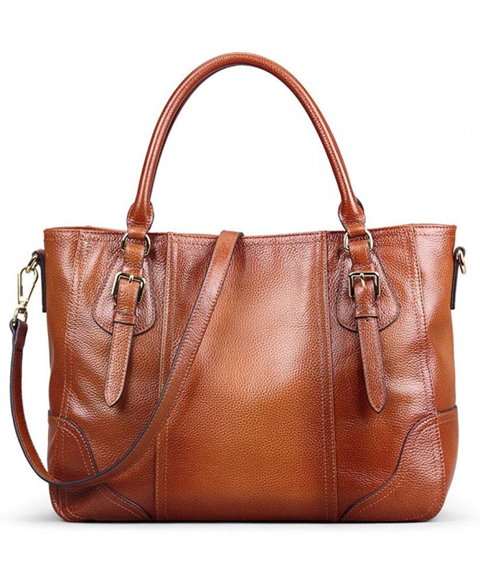Kattee Women's Leather Purses and Handbags Top Handle Satchel Shoulder Bag Designer ToteSorrel