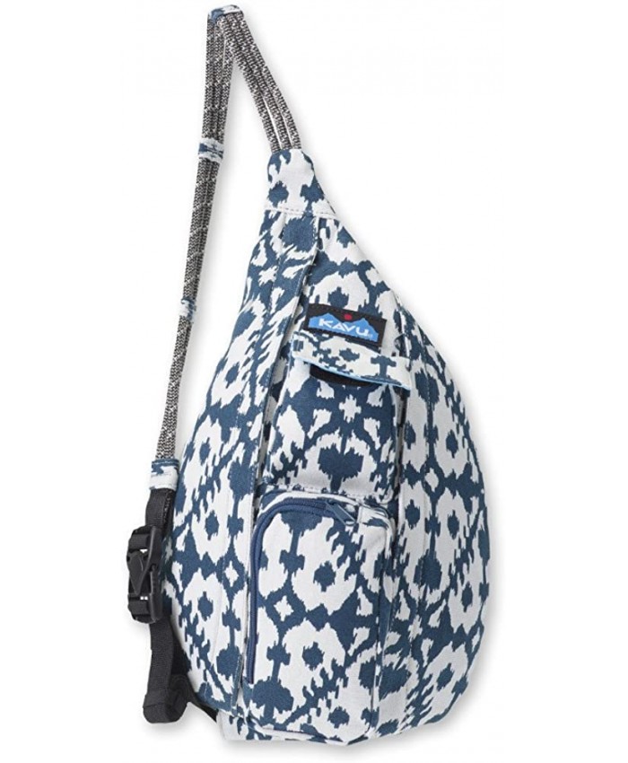 KAVU Mini Rope Bag Cotton Crossbody Sling ​ - Blue Blot