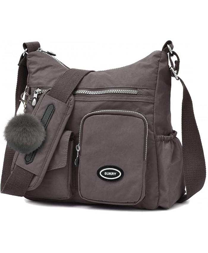 Nylon Crossbody Bag for Women with Anti theft RFID Pocket Waterproof Shoulder Bag Travel Purses and Handbag