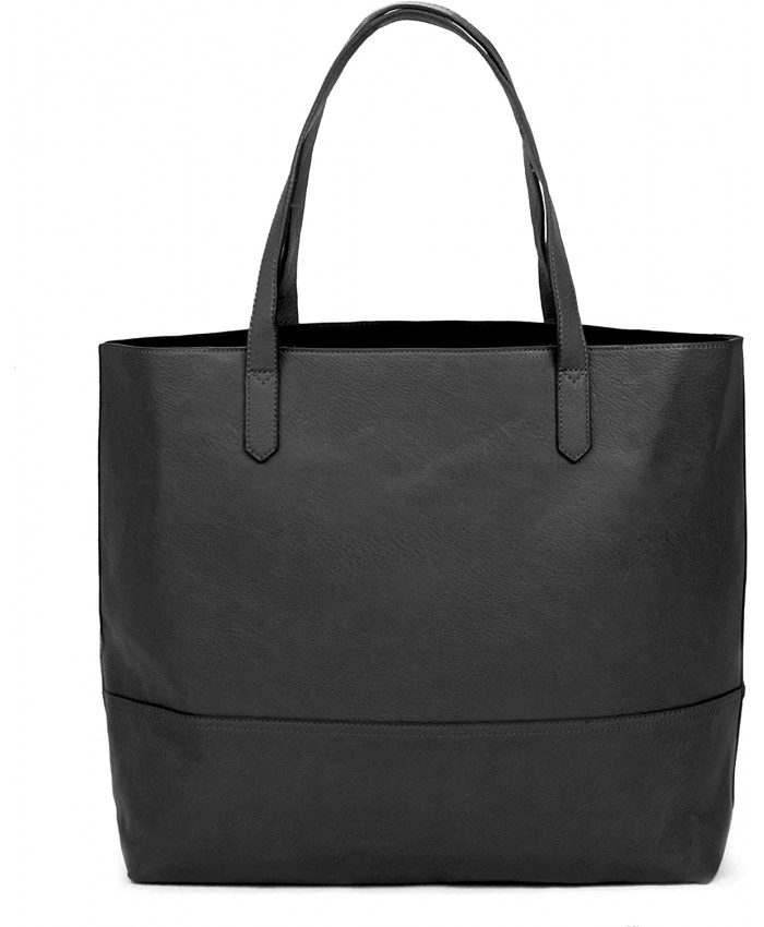 Overbrooke Large Vegan Leather Tote Bag - Womens Slouchy Shoulder Bag with Open Top