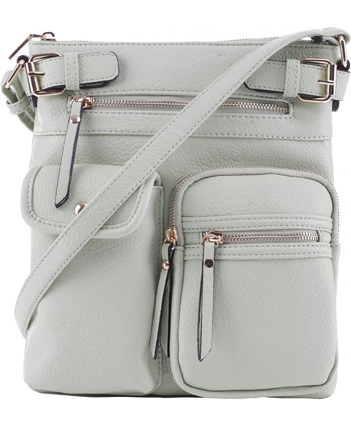 SG SUGU Katie Lightweight Medium Crossbody Bag Shoulder Bag with Multi Pocket for Women | Mint Handbags
