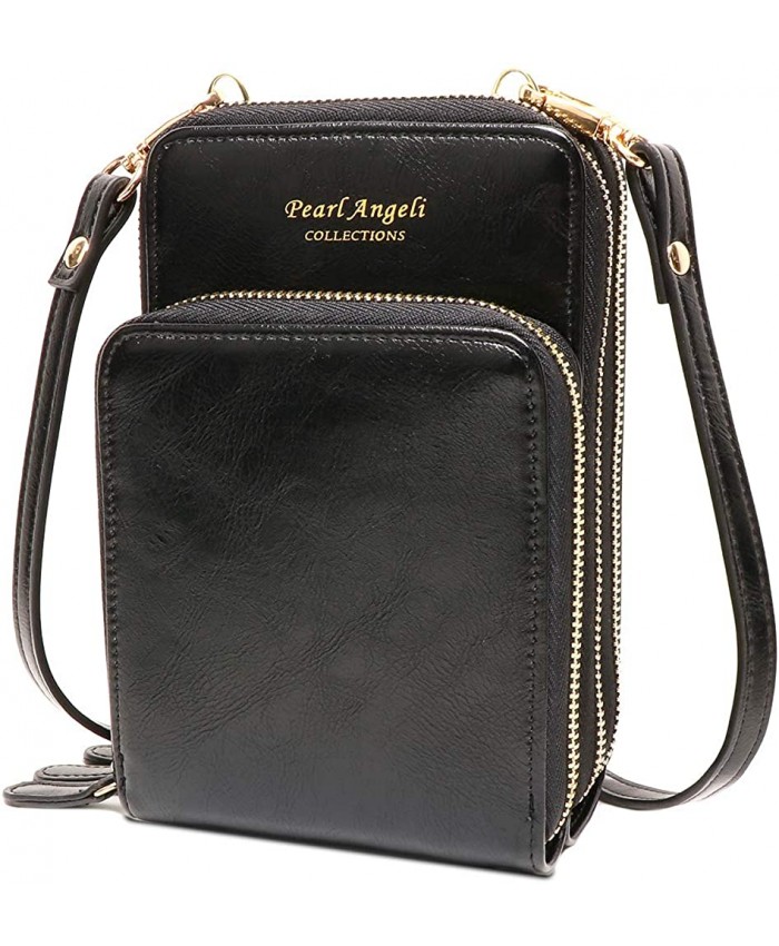 Small Crossbody Bag RFID Cellphone Wallet Purse Shoulder Bag Ladies Handbag Purse with 2 Straps Handbags