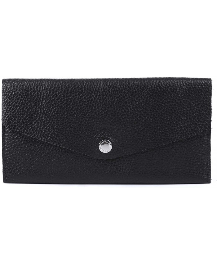 Genuine leather Bag for cards and documents black Handbags