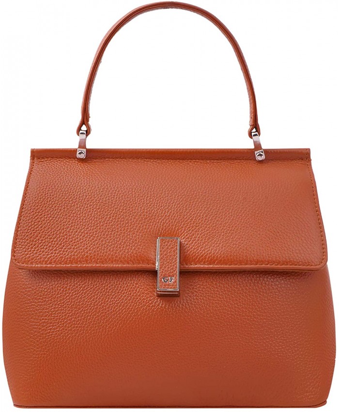 Giorgio Ferretti Elegant Ladies Genuine Leather Satchel Handbag Soft Genuine Leather Satchel Handbag Brown Colour