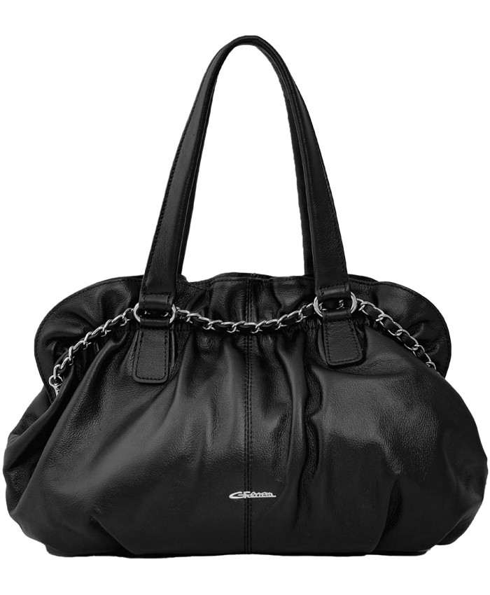Giorgio Ferretti Excellent Soft Genuine Leather Top Handle Handbag Ladies Genuine Leather Top Handle Handbag Black Colour Handbags
