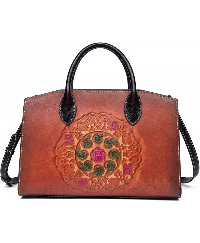 Queenoris leather handbag for women Brown Handbags