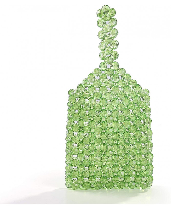 YIFEI Women Colored Transparent Beaded Acrylic Handbag Handmade Evening Bags for Wedding Party Green Handbags