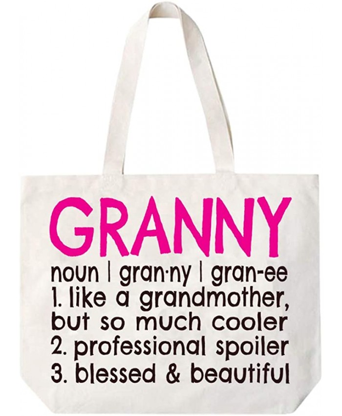 Granny Definition Canvas Tote Bag Granny Gift Idea Book bag - COCOVICI