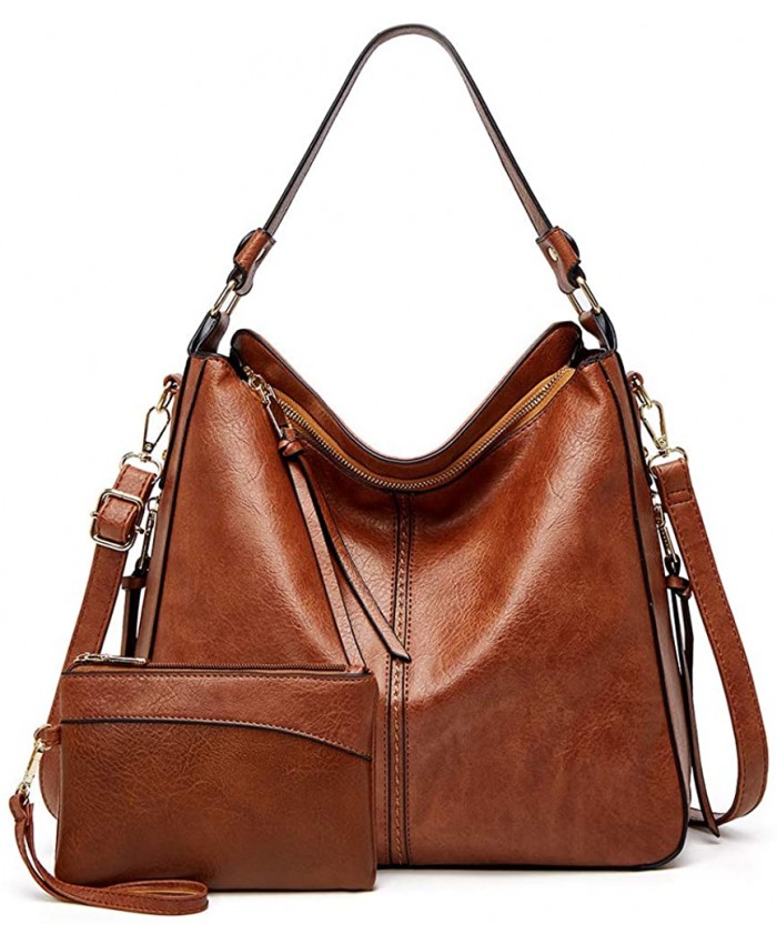 Lifetooler Womens Hobo Tote Handbags Retro Large Size Shoulder Bag Casual Faux Leather Crossbody Bags