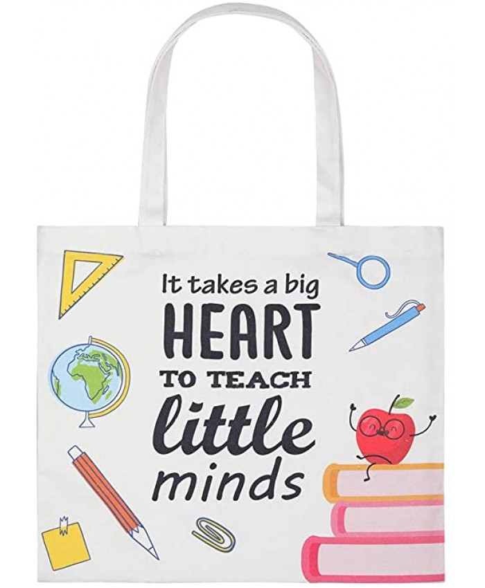 Teacher Appreciation Gifts - Teaching Tote Canvas  Bag for Men Women It Takes A Big Heart To Teach Little Minds