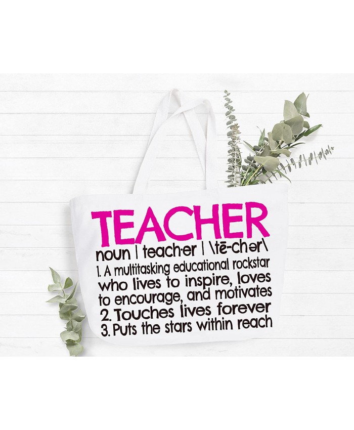 Teacher Definition Canvas Tote Book Bag-Teacher Appreciation Gift-Teacher Gift -COCOVICI