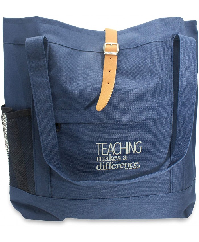 Teacher Peach Fashion Tote Bag - Birthdays Gifts Teacher Appreciation Navy