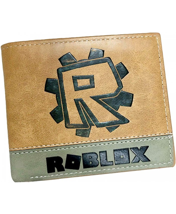 ASLNSONG Leather Bifold Short Wallet With Coin Pocket Cartoon Casual Short Wallet Fan Accessory For Boys And Girls 4.72in x 3.9in ROBLOX