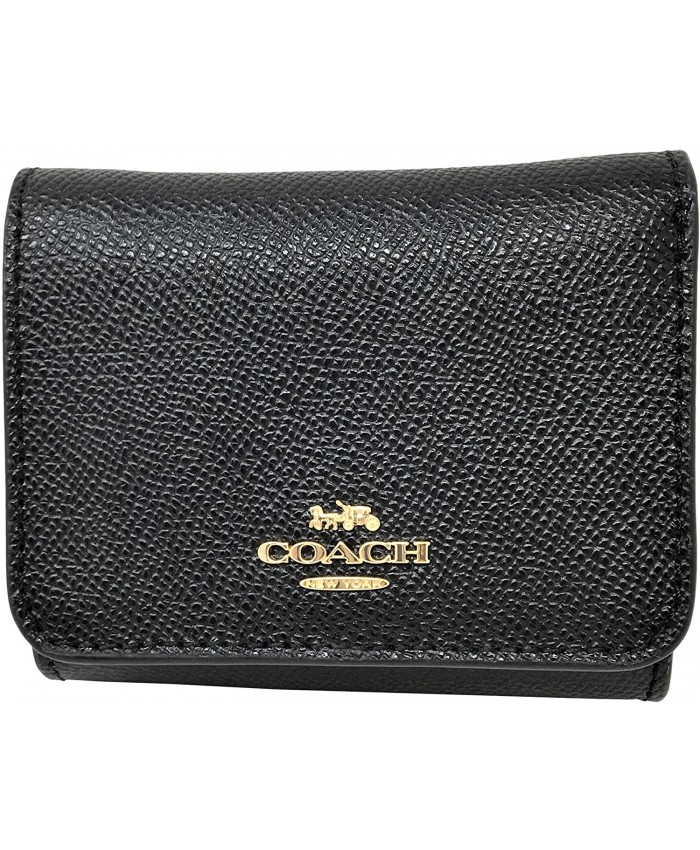 Coach Signature Small Compact Tri-Fold Wallet Black F41302 at  Women’s Clothing store