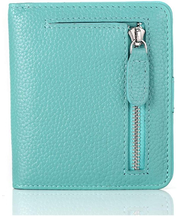 FUNTOR Small Wallets for Women Ladies Small Compact Bifold Pocket RFID Blocking Genuine Leather Wallet for Women