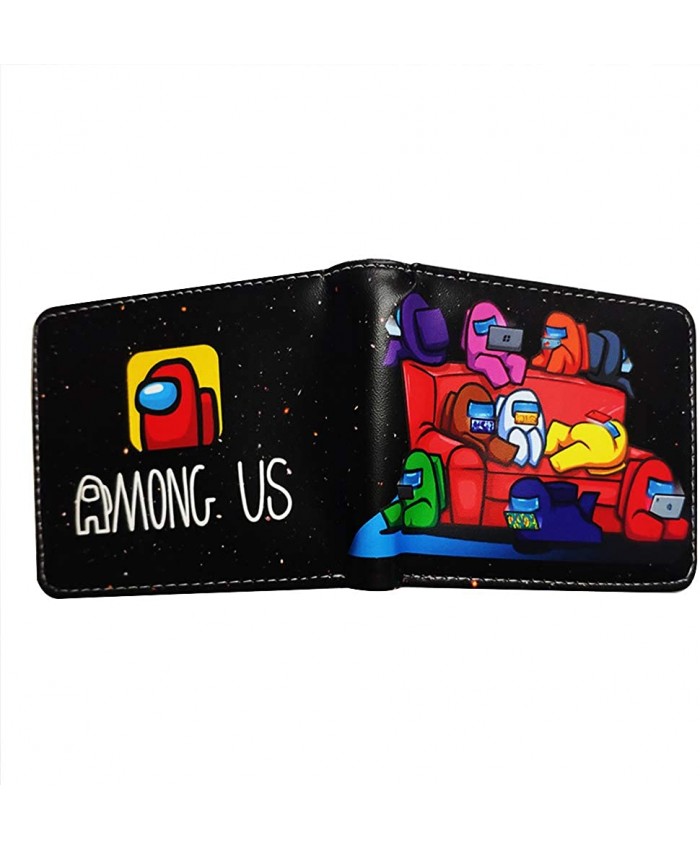 Kids Boys A_mong Us Bi-fold Wallet With Coin Purse For Cartoons Pattern Game Fans Boys Teens Women Girls Birthday Gift at  Men’s Clothing store