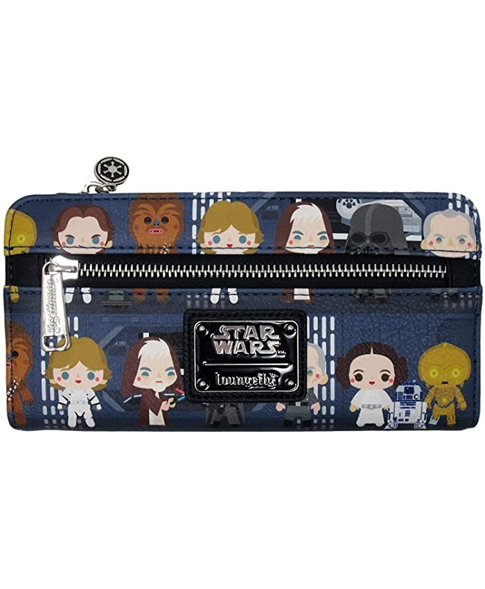 Loungefly Star Wars Death Star Chibi Characters Printed Faux Leather Wallet