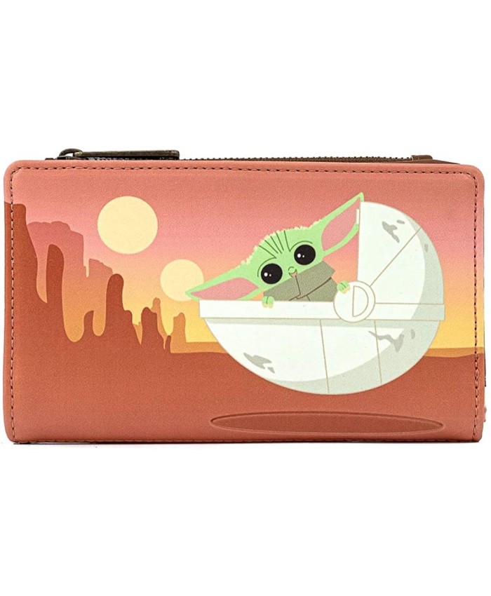 Loungefly Star Wars The Mandalorian Baby Yoda Wait For Me Faux Leather Wallet at  Women’s Clothing store