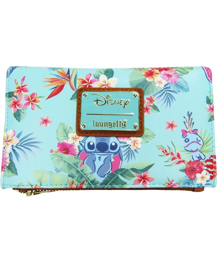 Loungefly x Disney Lilo & Stitch Mint Floral Allover Print Zip-Around Wallet at  Women’s Clothing store