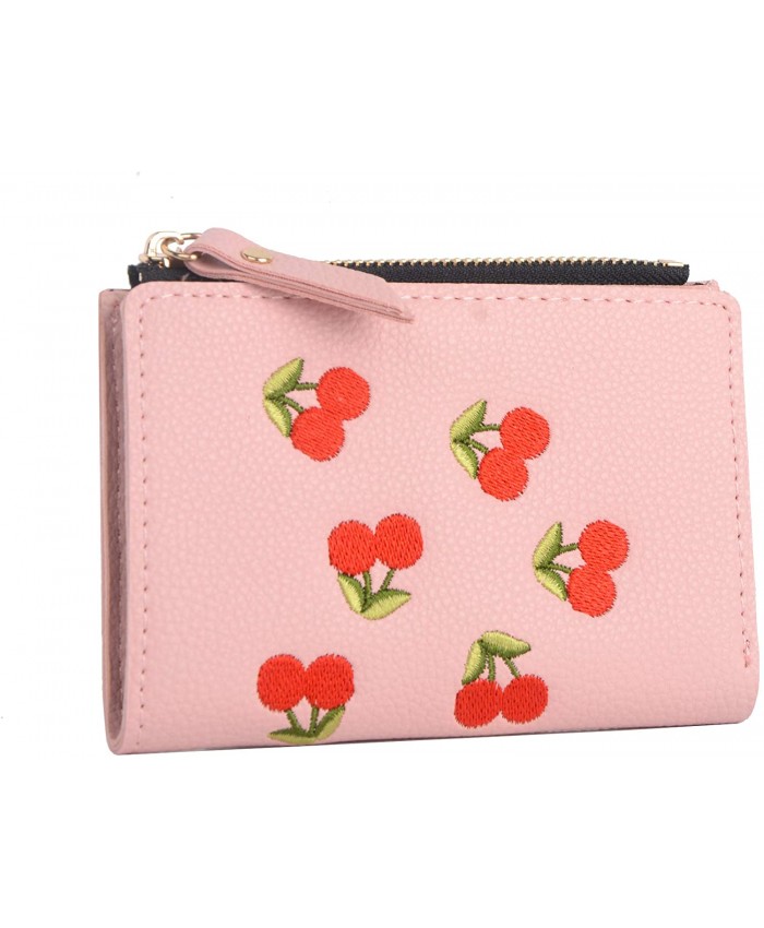 Nawoshow Women Cute Small Wallet Cherry Pattern Coin Purse Card Holder Clutch Bag A-Pink at Women’s Clothing store