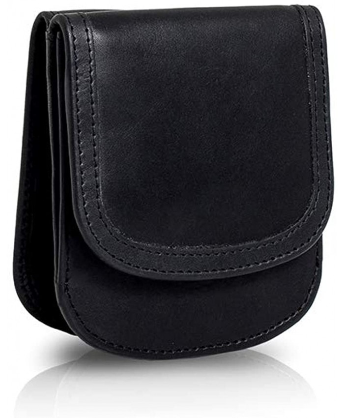 Taxi Wallet - Smooth Leather Black – A Simple Compact Front Pocket Folding Wallet that holds Cards Coins Bills ID – for Men & Women at  Women’s Clothing store