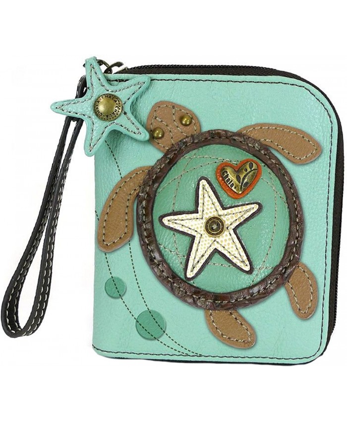 Chala Sea Turtle Zip-Around Wallet Wristlet Handbags