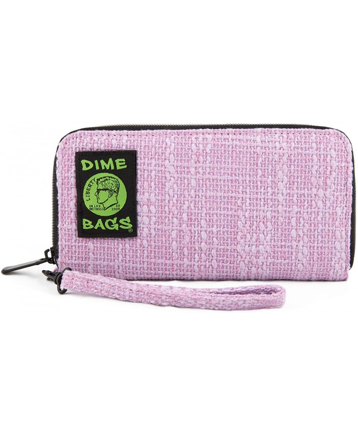 Dime Bags Wristlet Wallet - RFID-Blocking Carrying Case with Secure Zipper and Wristlet Loop Purple Handbags