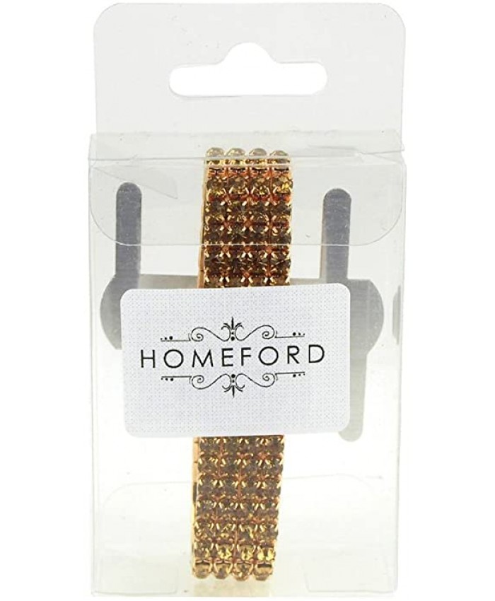 Homeford Corsage Wristlet with Rhinestone Band 1 2-Inch Gold