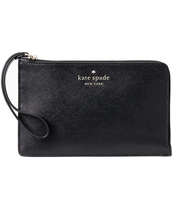 Kate Spade Women's Staci Medium L-Zip Wristlet Black Handbags