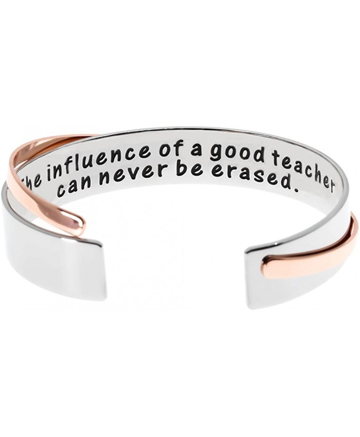 Gift for Teacher The Influence of A Good Teacher Can Never Be Erased Teacher Bracelet- Appreciation Gift