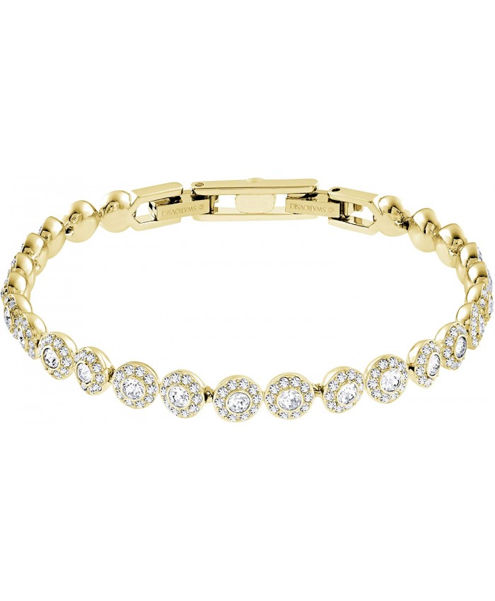 Swarovski Angelic Tennis Bracelet with Clear Crystals on a Gold-Tone Plated Setting