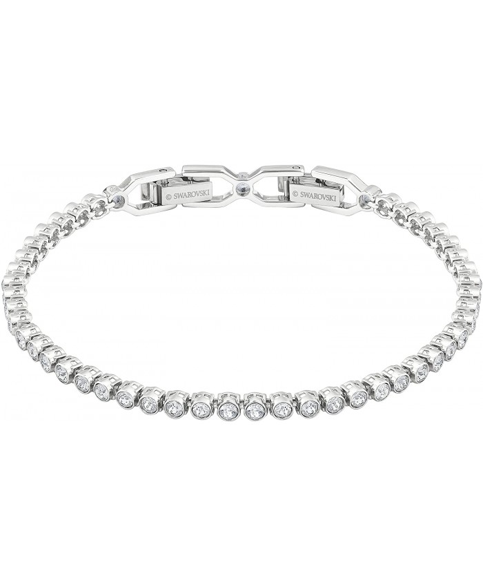 Swarovski Women's Emily Collection Bracelet Brilliant White Crystals with Rhodium Plating