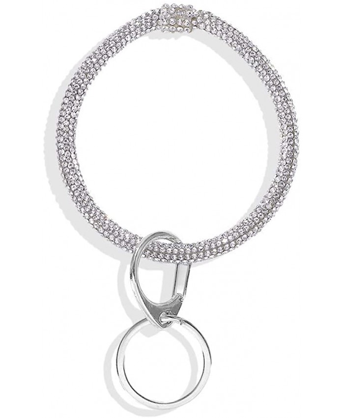 Bling Buy Rhinestone Wearable Keyring Bangle Sparkle Bracelet keychain Wristlet Key Chain for Women Silver 3 Inch at  Women’s Clothing store
