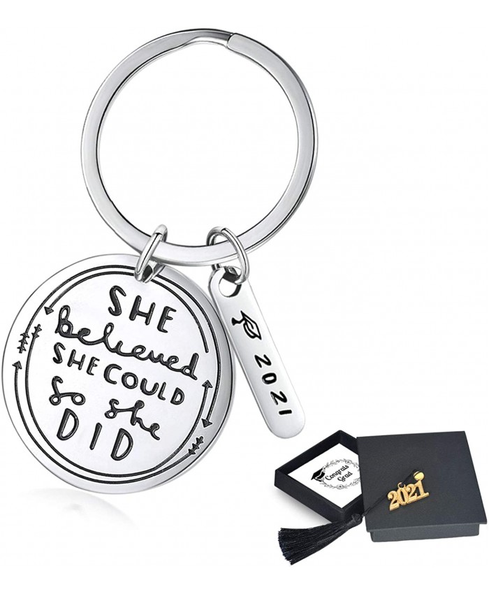 College Graduation Gifts for Her Class of 2021 Grad Keychain Inspirational Keyring Gifts for Boys Girls at  Women’s Clothing store