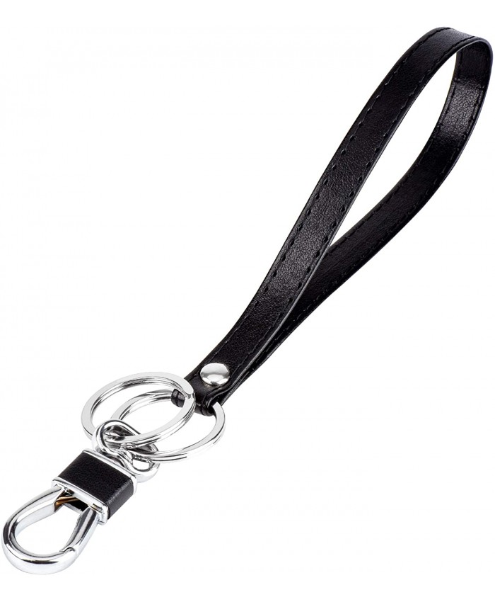  Essentials Keychain - Lanyard Keychain with Detachable Alloy Metal Rings black