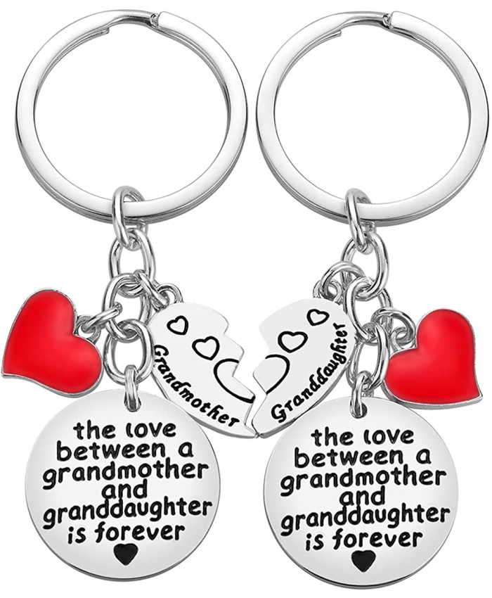 Grandma Gifts from Granddaughter- The Love Between A Grandmother and Granddaughter is Forever Keychain Mother’s Day Chirtsmas Birthday Gifts for Grandma at  Women’s Clothing store