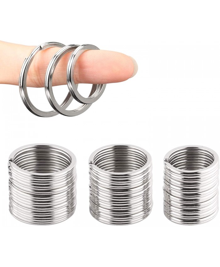 Key Rings-Round Flat Key Chain Rings Metal Split Ring for Home Car Heavy Duty Keys Organization DIY Attachment 30 Pieces Silver at  Men’s Clothing store