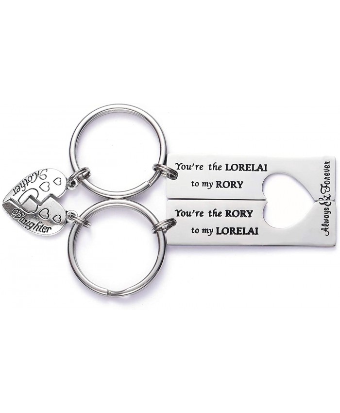 LParkin Gilmore Girls Merchandise Mother Daughter Gifts Jewelry You are The Lorelai to My Rory Best Friend Keychain Set Broken Heart Chain Lorelai to My Rory Keychain Set at  Women’s Clothing store