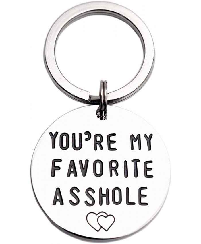 LParkin You're My Favorite Asshole Keychain Funny Man Valentines Day for Husband Boyfriend Gifts