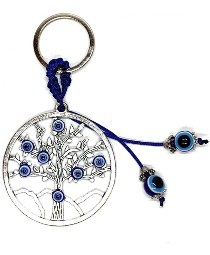 Lucky Tree of Life and Wisdom with Evil Eye Good Luck Keychain Ring Handbag Charm for Good Luck and Blessing Great Gift at  Women’s Clothing store
