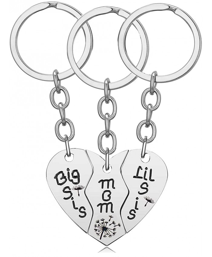 Mom Gifts from Daughter - 3PCS Stainless Steel Mother Big Sis Little Sis Keychain Gifts Set for Mother’s Day Birthday at  Women’s Clothing store