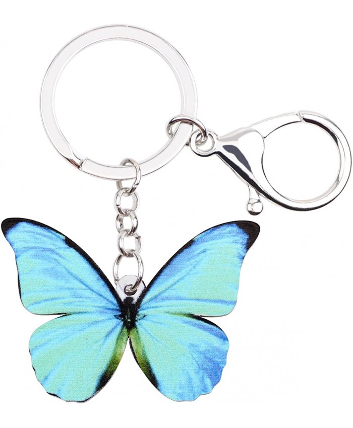 Morpho Menelaus Butterfly Key chains For Women Car Purse bag Rings Pendant Charms Blue at  Women’s Clothing store